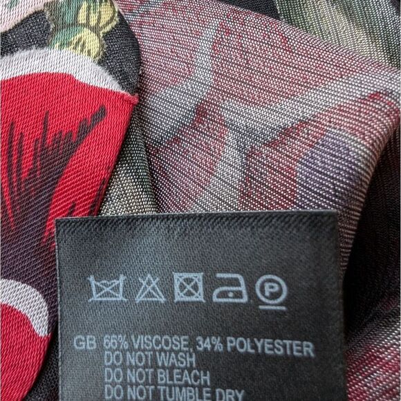 Reiss NWOT Flowy Floral Burnout Button Down Shirt Size Small - Picture 11 of 16